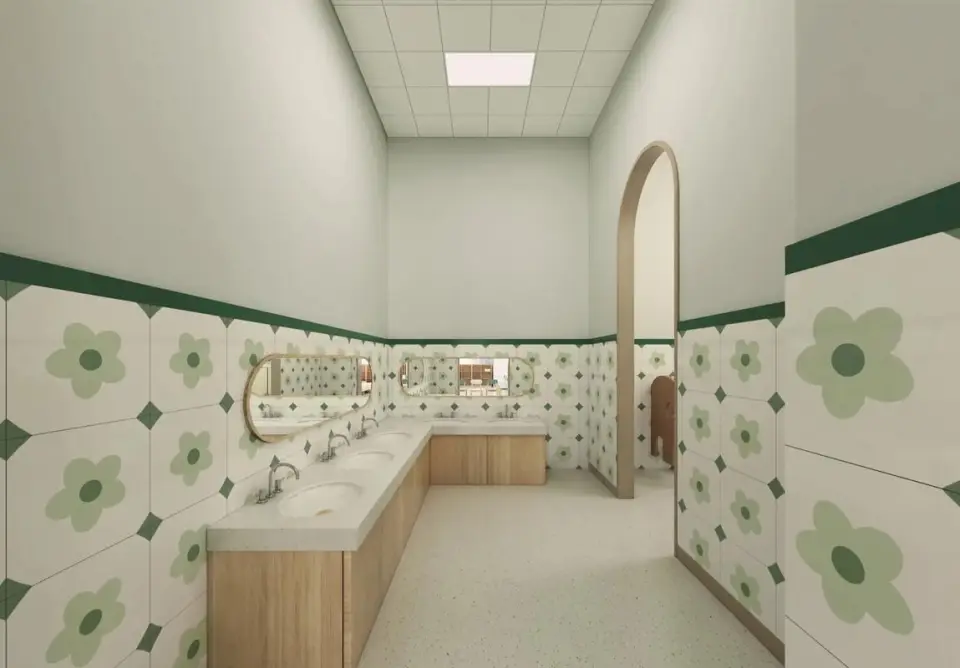 陝西幼兒園裝修施工，陝西幼兒園室外地面鋪裝，陝西託管所裝修