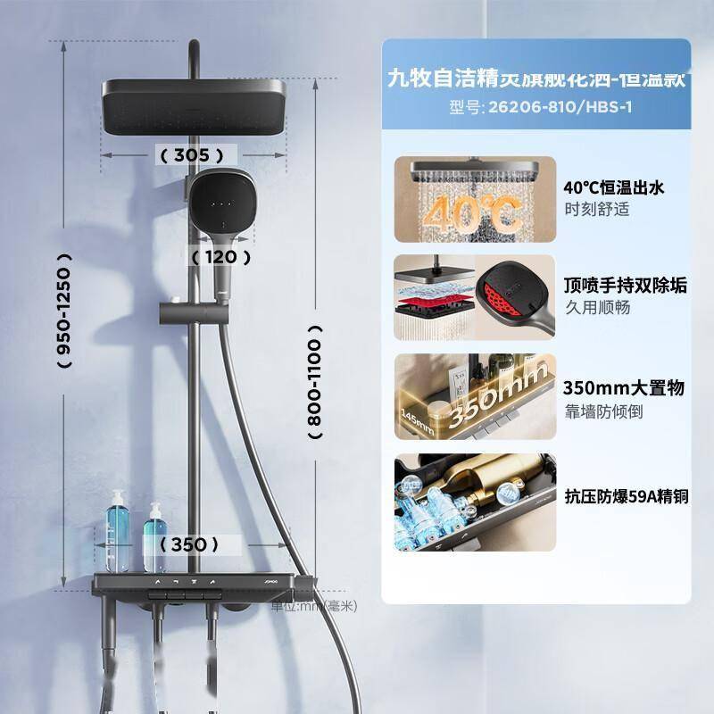 原創沐浴新體驗：九牧恆溫淋浴器打造舒適衛浴空間