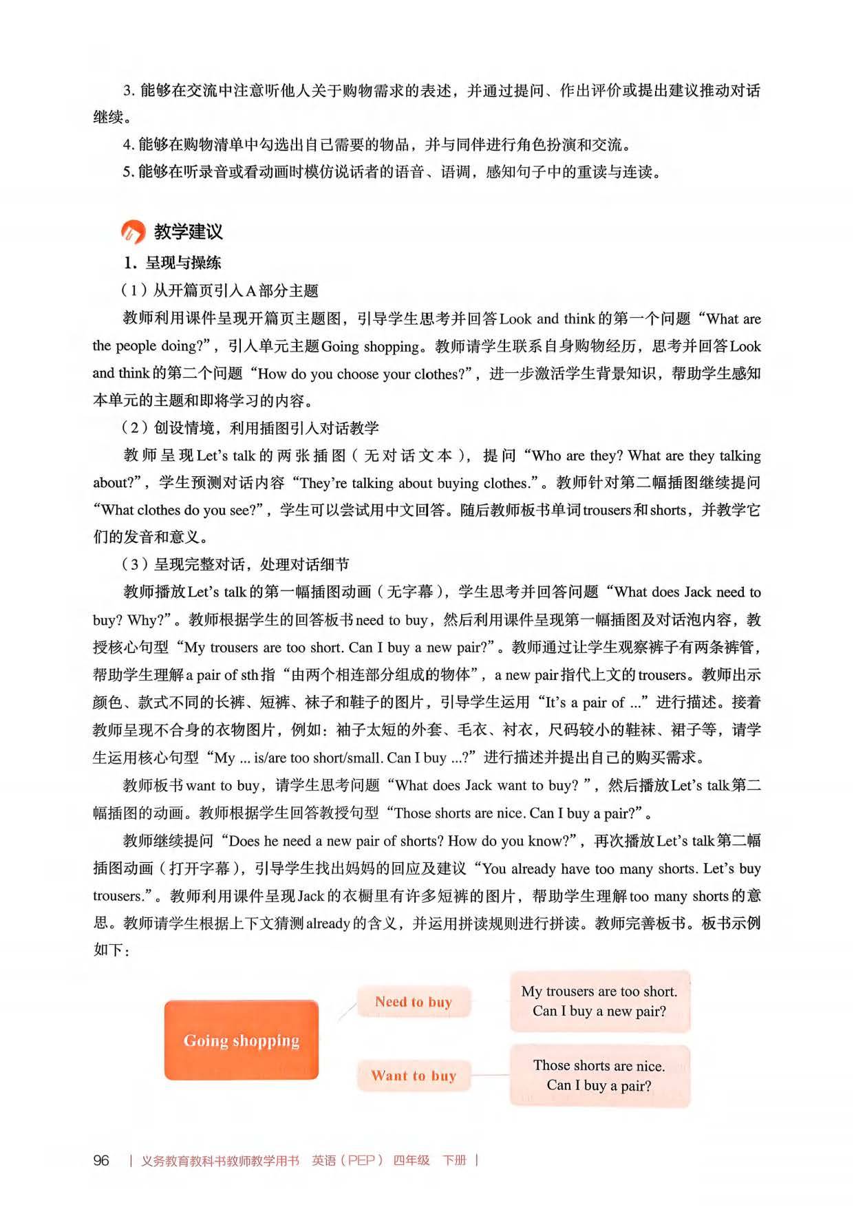 2026春人教pep版小學英語四年級下冊教師教學用書，PDF電子版，可下載