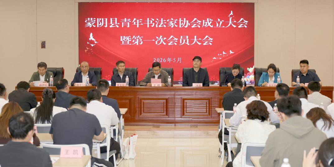 原創蒙陰縣青年書法家協會正式成立