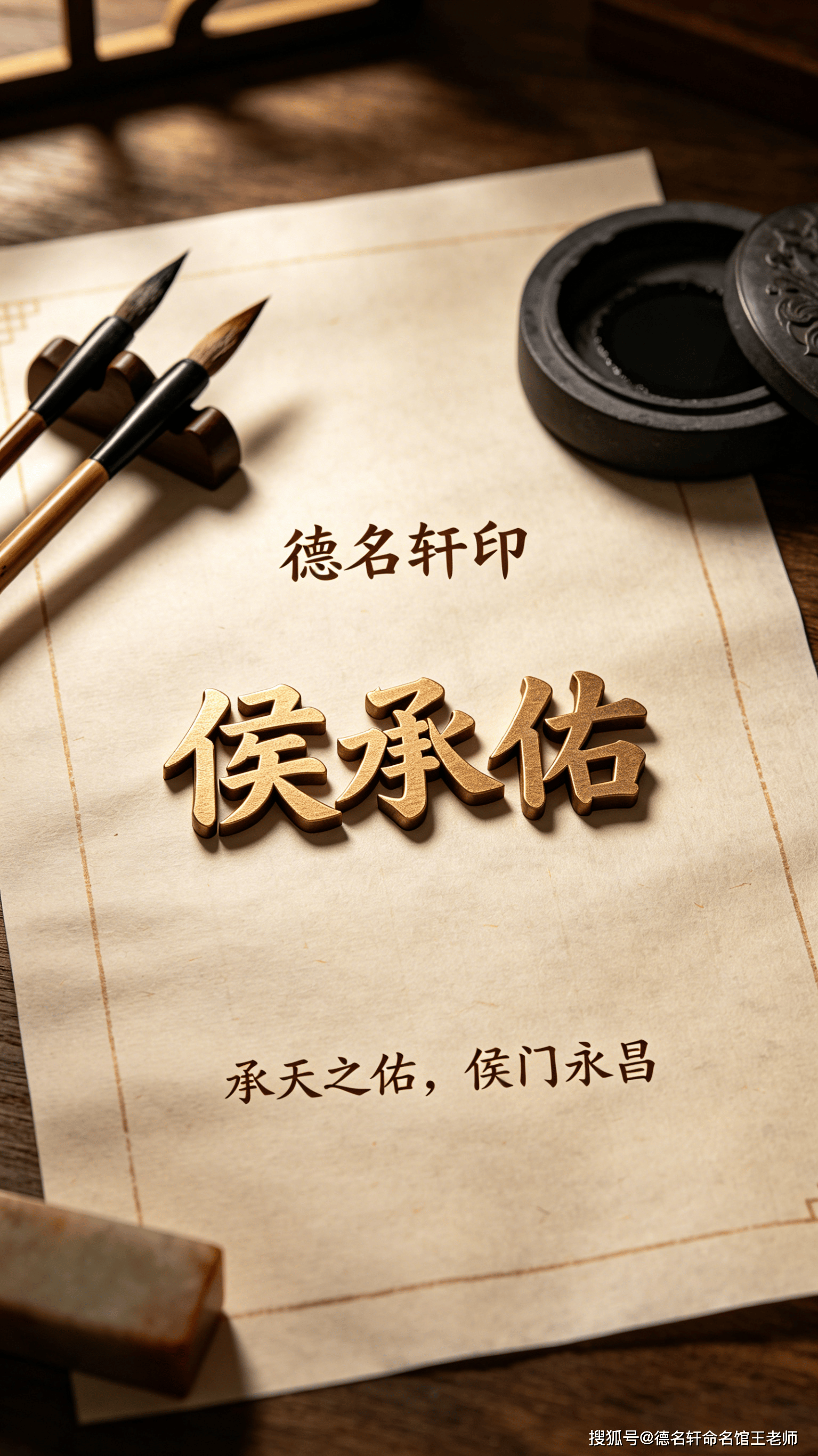 原創寶寶起名大全免費取名案例 侯承佑：承天之佑，侯門永昌