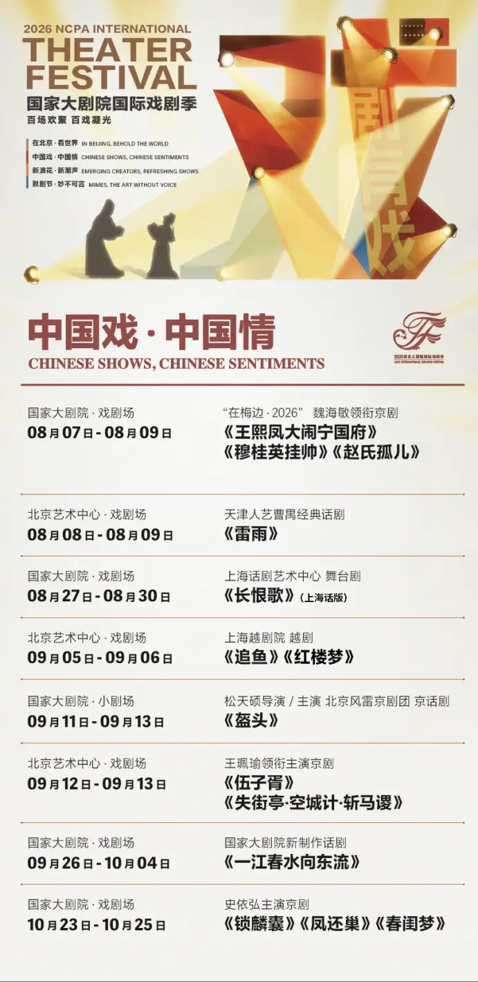 全球頂尖戲劇力量齊聚北京 | 2026國家大劇院國際戲劇季重磅釋出：136天26臺超百場