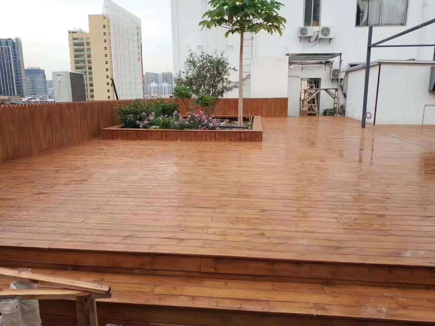 露臺地板升級工程｜防腐木地板工程細節