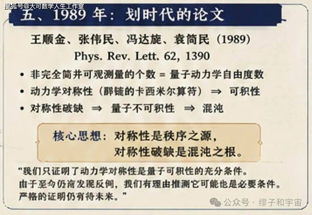 從蘭州大學到費城：一箇中國研究生與量子混沌的序章