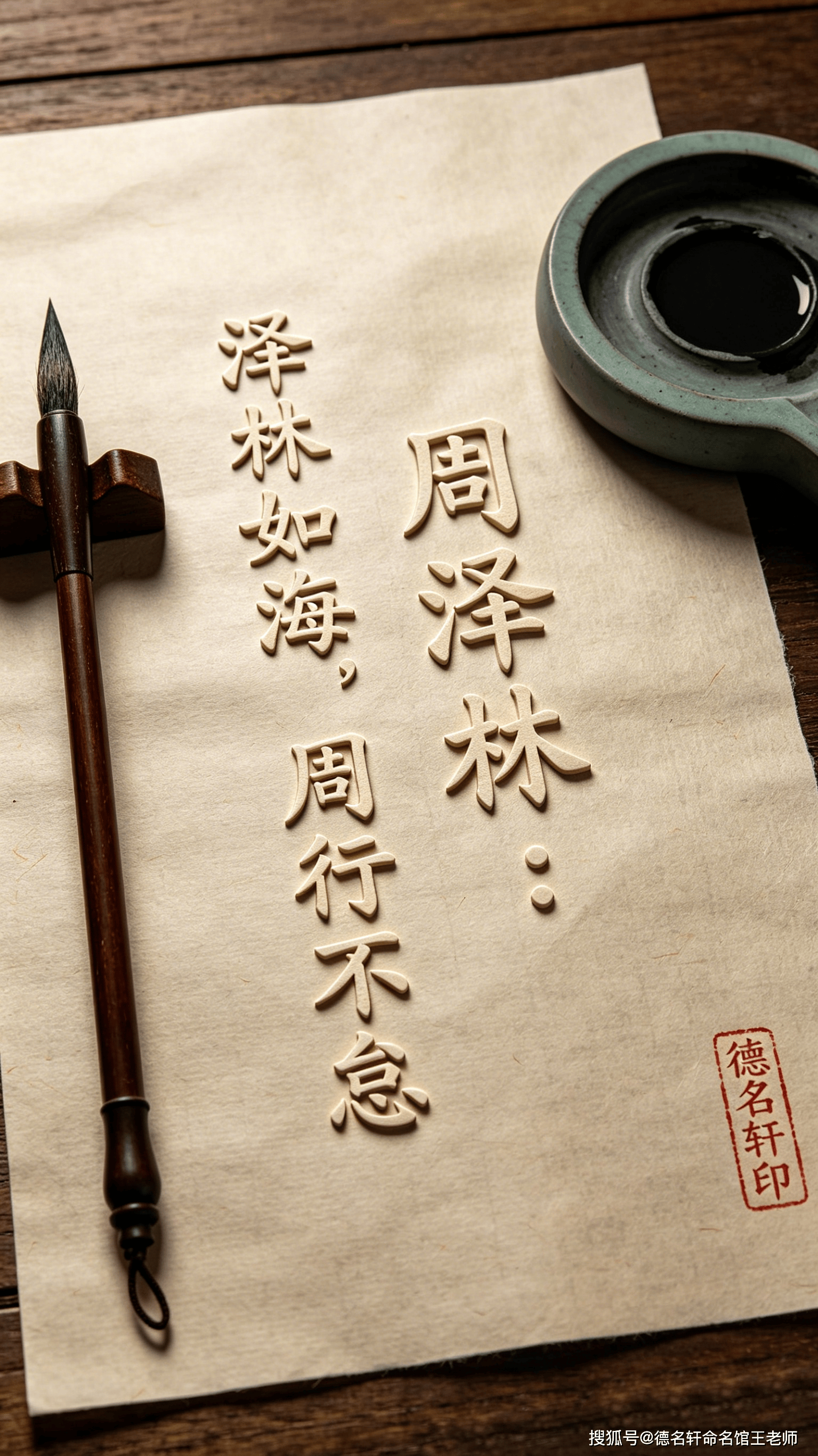原創寶寶起名案例 10008案例 周澤林：澤林如海，周行不怠