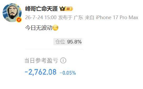 500萬滿倉科技，日虧僅2000多元？網紅峰哥面對質疑喊冤：從未背叛科技，就買了5只股票，全部都是科技