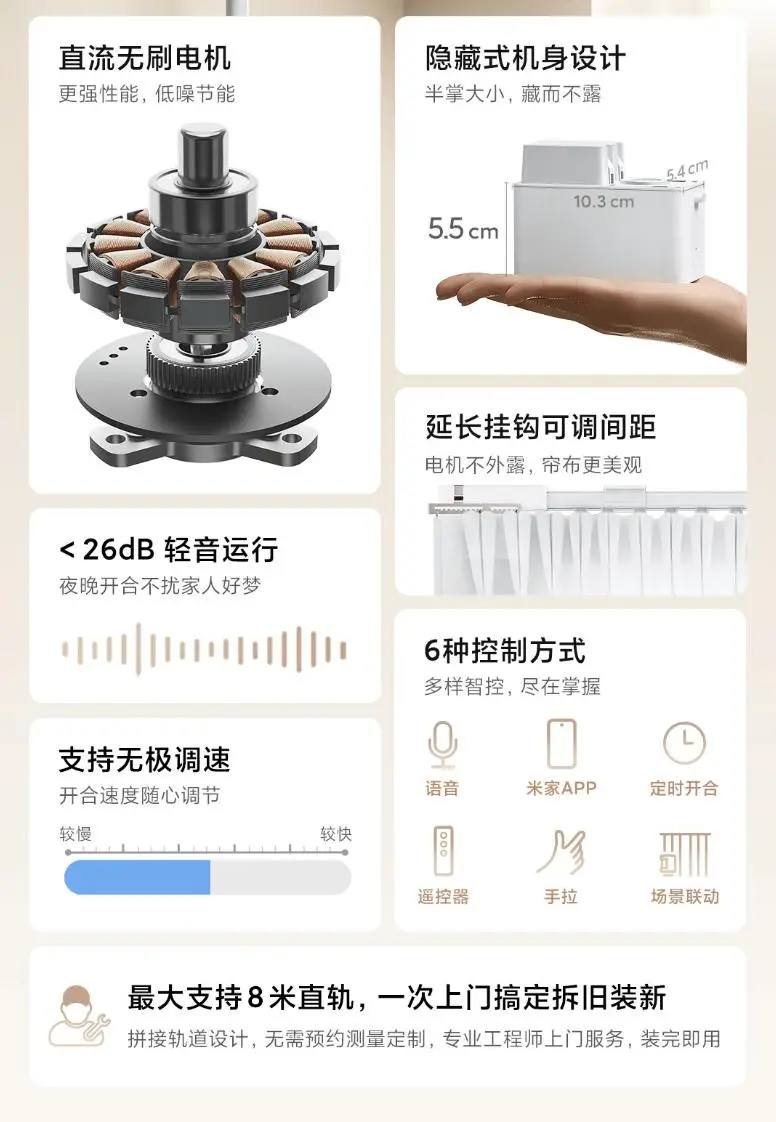 小米米家智慧窗簾3上架：配備隱藏式無刷電機，705元