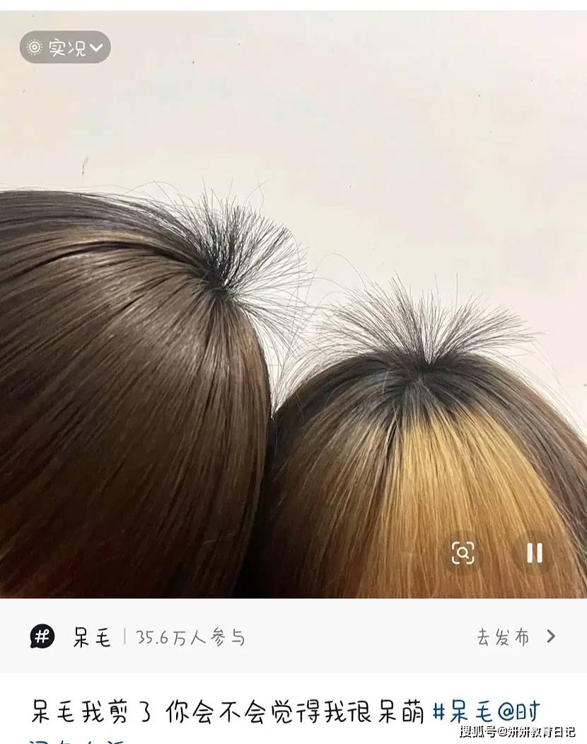 原創鯰魚須之後，“呆毛髮型”在中學流行，這次很多年輕人也難以理解